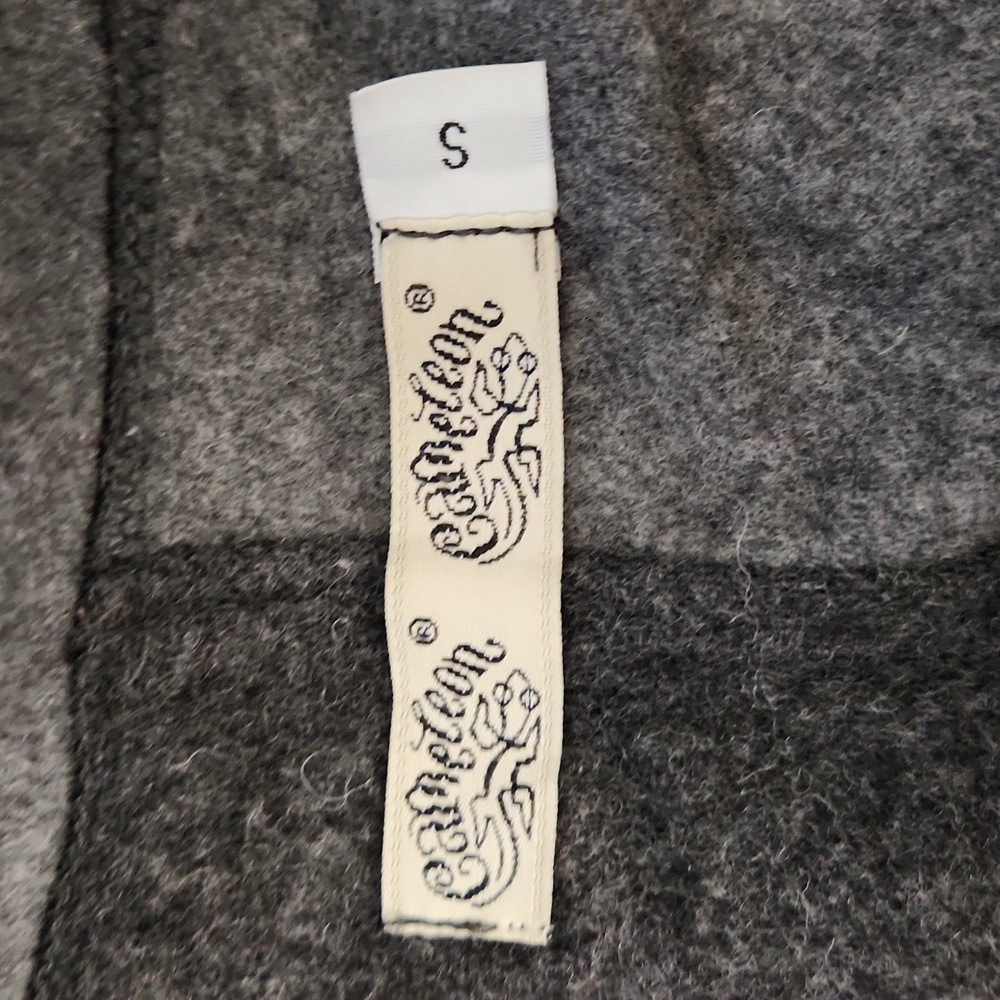 100% Wool Cameleon plaid pea coat - Picture 4 of 8